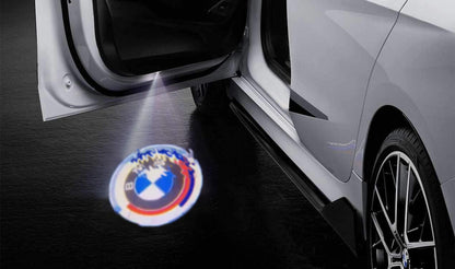 2/4PCS Car Door Welcome Light Fits For B-M-W E60 E63 E90 E92 50th Anniversary